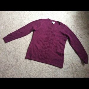 Women Maroon Sweater Laura Scott